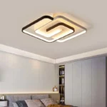 Plafonnier LED moderne géométrique noir – Image 4