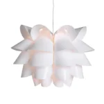 Plafonnier luminaire pétales en PVC blanc – Image 2