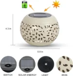 Veilleuse solaire décorative ajourée – Image 6