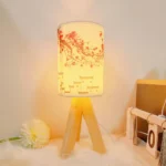 Lampe de table en bois et tissu à lumière douce pour chambre – Image 7