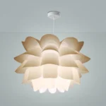Plafonnier luminaire pétales en PVC blanc