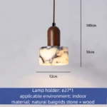 Luminaire suspendu en marbre naturel – Image 4