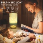 Lampe de table en bois et tissu – Image 4