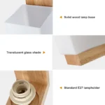 Applique murale en bois et verre - Image 2