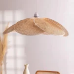 Luminaire suspendu en rotin tressé – Image 4