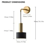 Applique murale rétro en métal – Luminaire mural E27 - Image 2