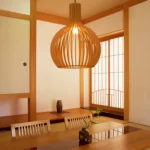 Luminaire suspension bois ajouré - Image 4