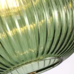 Luminaire suspendu en verre strié aux teintes fumées - Image 6