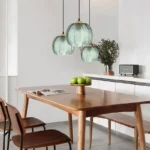 Luminaire plafonnier moderne en verre vert - Image 4