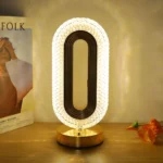 Lampe de table tactile élégante en cristal