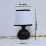 Lampe table moderne en métal noir à lumière douce – Image 5