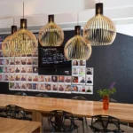 Luminaire suspension bois ajouré - Image 6