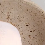 Applique murale en pierre wabi-sabi – Luminaire mural rond - Image 5