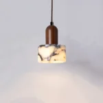 Luminaire suspendu en marbre naturel