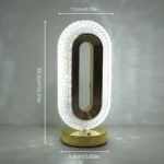 Lampe de table tactile élégante en cristal – Image 5