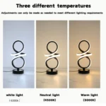 Lampe de table moderne design en spirale – Image 5