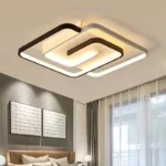 Plafonnier LED moderne géométrique noir
