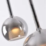 Luminaire suspension boule design en verre métal – Image 3