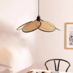 Luminaire suspendu en rotin tressé – Image 3