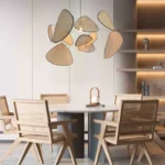 Luminaire suspendu en osier tressé style japonais - Image 3