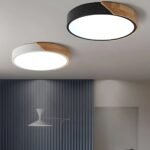 Luminaire plafonnier scandinave pastel en métal et bois – Image 8