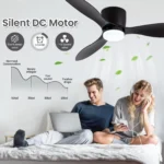 Ventilateur de plafond moderne avec éclairage intégré et télécommande – Image 4