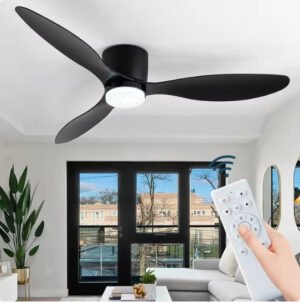 Ventilateur de plafond moderne avec éclairage intégré et télécommande