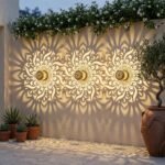 Lanterne solaire murale en fer à effets lumineux – Image 6