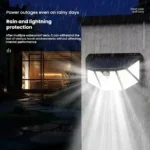 Lampe solaire murale à détecteur de mouvement PIR 100 LED – Image 7