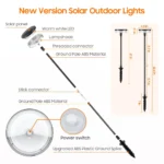 lampes solaires sur pied avec effet oscillant – Image 2