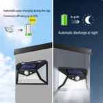 Lampe solaire murale à détecteur de mouvement PIR 100 LED – Image 5
