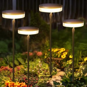 lampes solaires sur pied avec effet oscillant