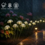 Lampes solaires de jardin à piquer motif champignons multicolores LED – Image 7