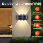 Applique murale solaire LED bidirectionnelle – Image 3