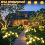 Lampes solaires de jardin à piquer motif champignons multicolores LED – Image 6