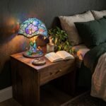 Lampe de chevet champignon psychédélique vitrail – Image 7