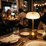 Lampe de table sans fil dorée LED tactile – Image 5