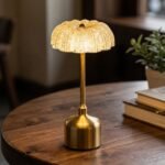 Lampe de table sans fil dorée LED tactile