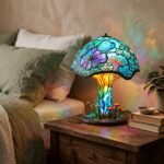 Lampe de chevet champignon psychédélique vitrail – Image 4