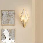 Applique murale éventail Dorée art déco – Image 7