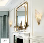 Applique murale éventail Dorée art déco – Image 8