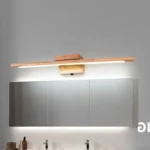 Applique murale  linéaire de salle de bain en bois