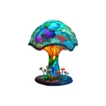 Lampe de chevet champignon psychédélique vitrail – Image 2