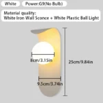 Applique murale design ovale globe verre – Image 2