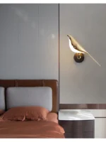 Applique murale design oiseaux dorés orientables 360° – Image 9