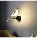 Applique murale design oiseaux dorés orientables 360° – Image 8