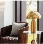 Lampe de chevet design champignon en métal luxueux – Image 5