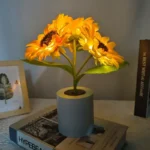 Veilleuse tournesol en pot