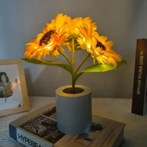 Veilleuse tournesol en pot