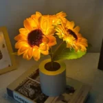 Veilleuse tournesol en pot – Image 2